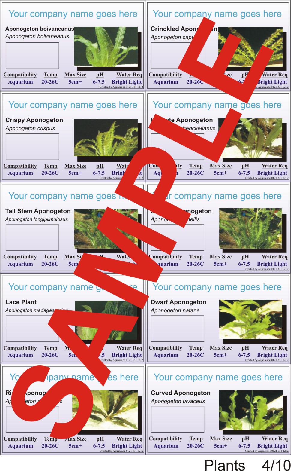 WWW.FISHLABELS.CO.UK - Personalised Aquarium Labels